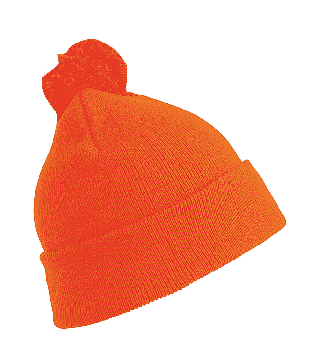  Pom Pom Beanie in Farbe Fluorescent Orange