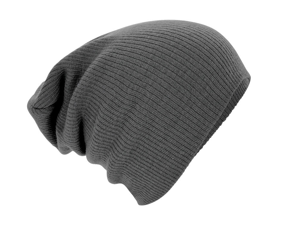  Slouch Beanie in Farbe Smoke Grey