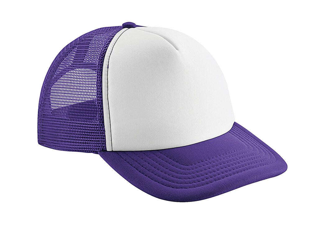  Vintage Snapback Trucker in Farbe Purple/White