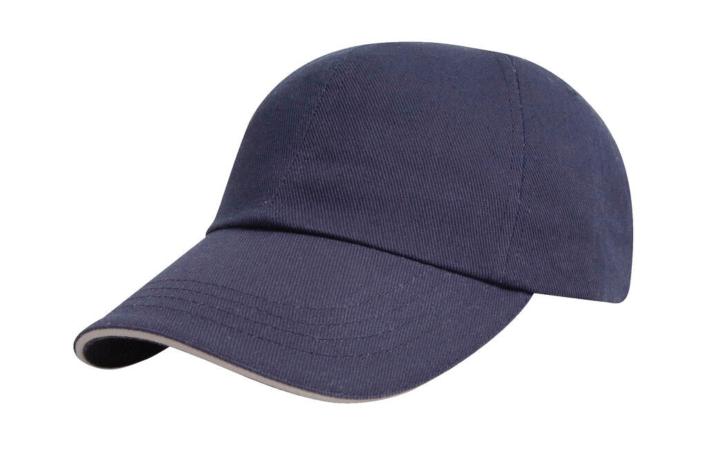  Brushed Cotton Drill Cap in Farbe Navy/Putty