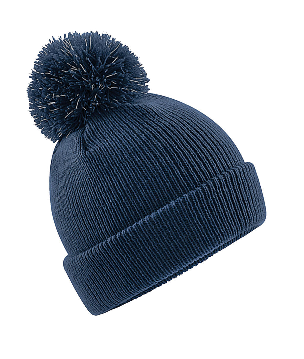  Junior Reflective Bobble Beanie in Farbe French Navy