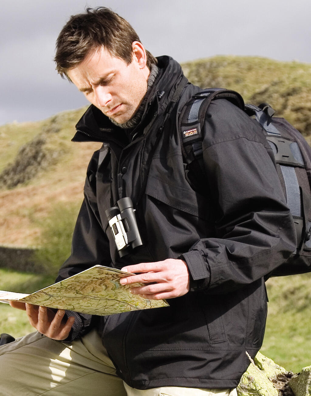  3-in-1 Jacket with Fleece in Farbe Black