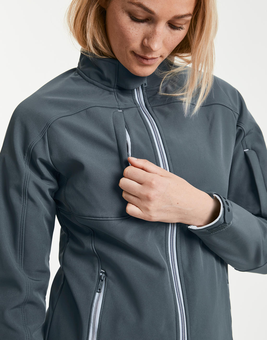 Ladies' Bionic Softshell Jacket in Farbe Stone