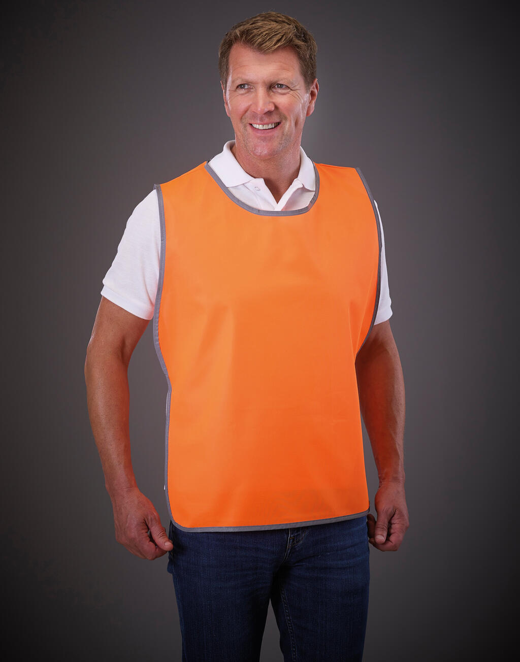  Fluo Reflective Border Tabard in Farbe White