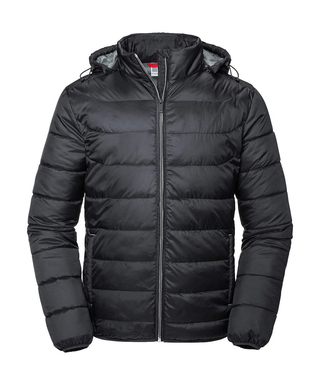  Men's Hooded Nano Jacket in Farbe Black