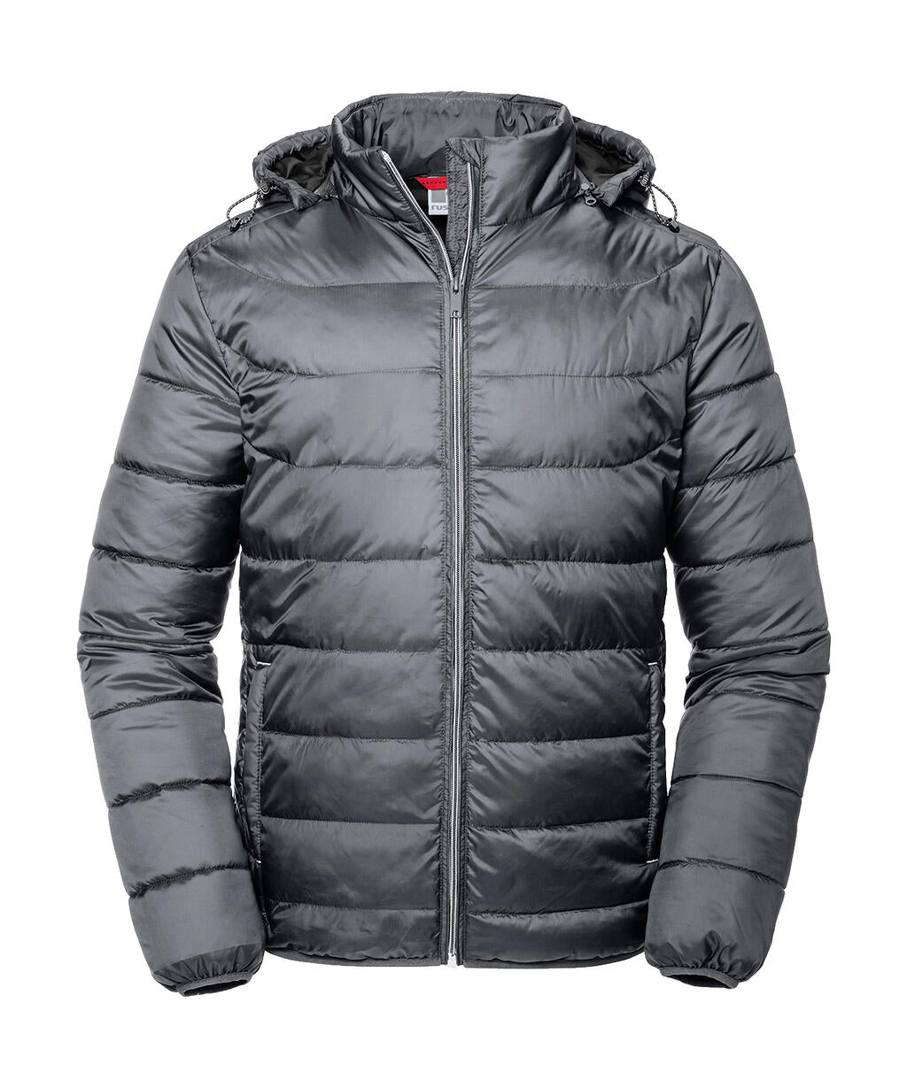  Men's Hooded Nano Jacket in Farbe Iron Grey