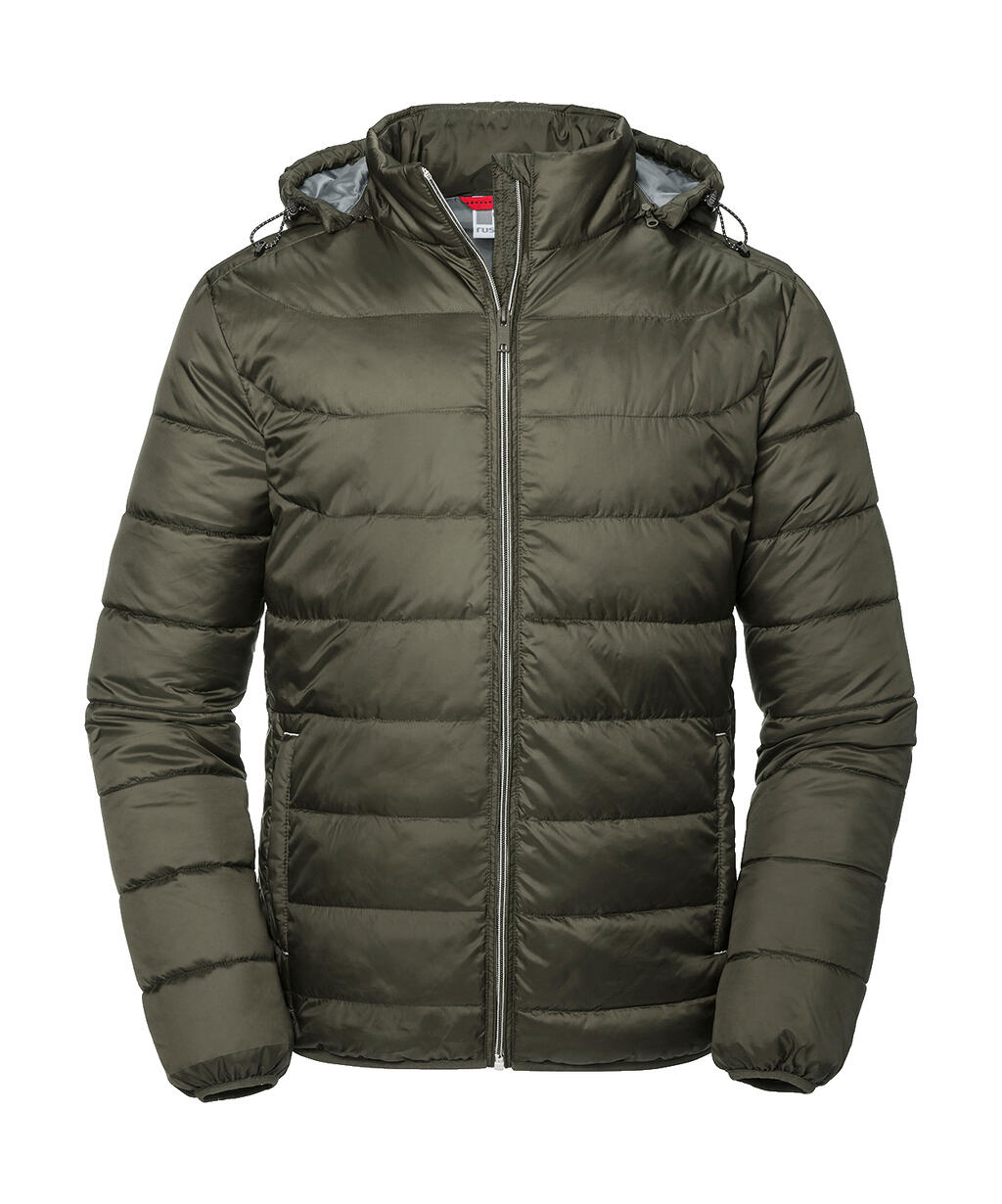  Men's Hooded Nano Jacket in Farbe Dark Olive