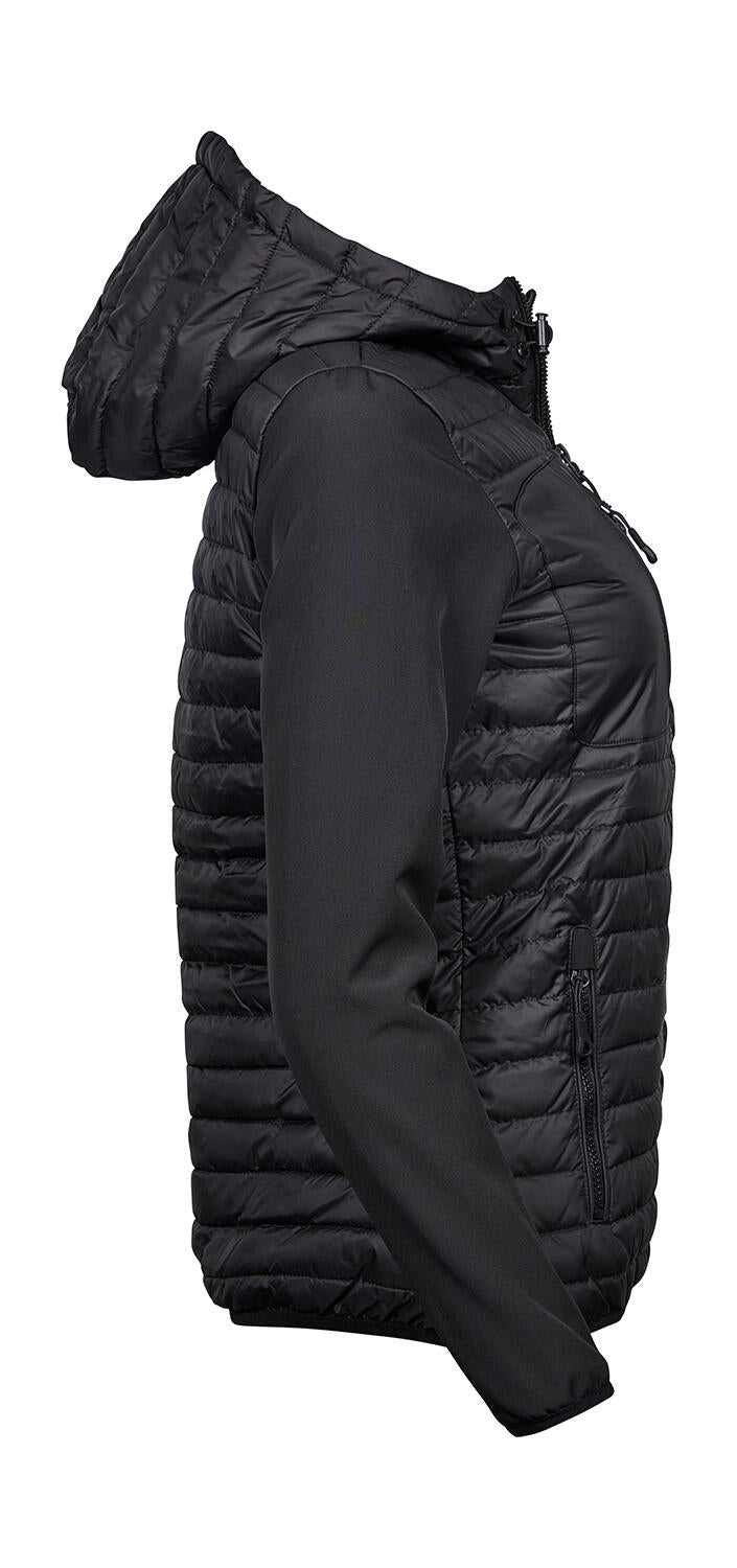  Ladies' Hooded Crossover Jacket in Farbe Black