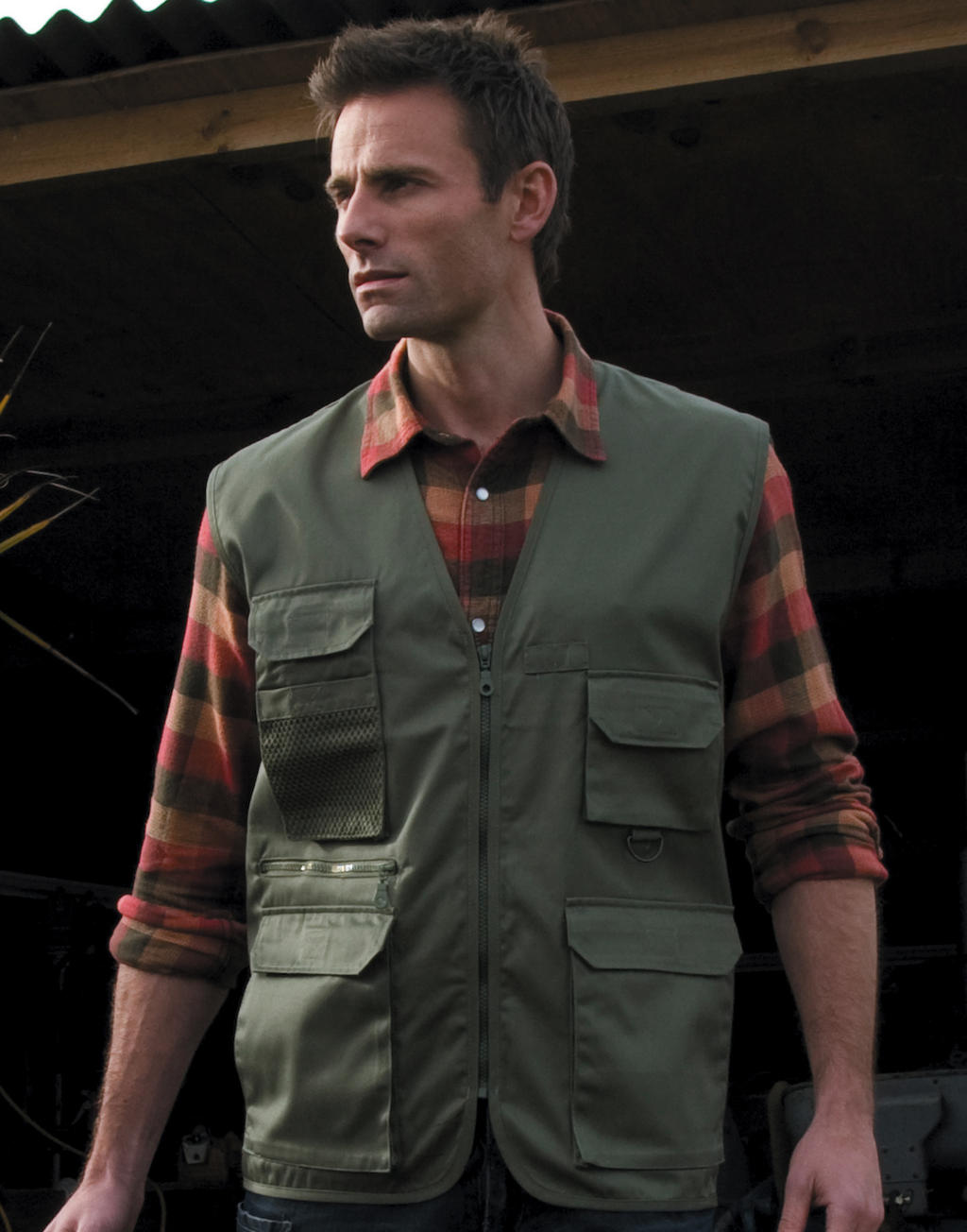  Safari Waistcoat in Farbe Black