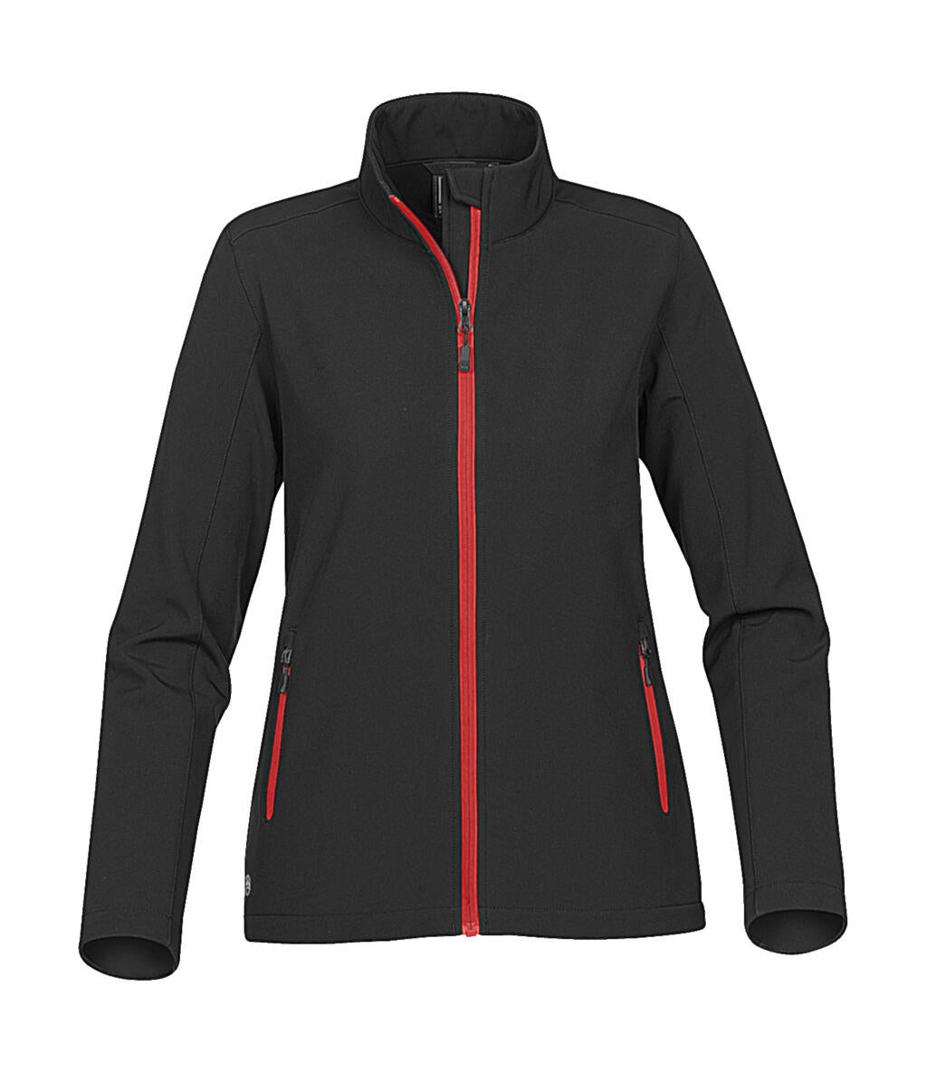  Women's Orbiter Softshell Jacket in Farbe Black/Bright Red