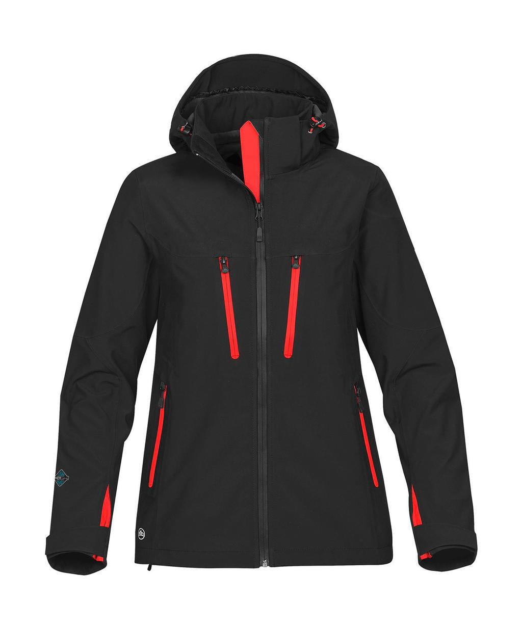  Women's Patrol Softshell Jacket in Farbe Black/Bright Red
