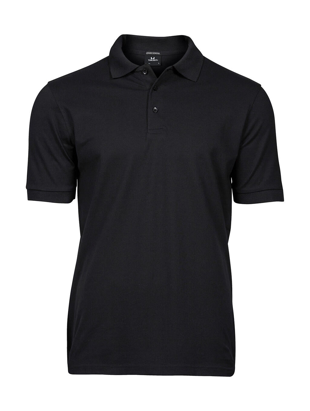 Luxury Stretch Polo in Farbe Black