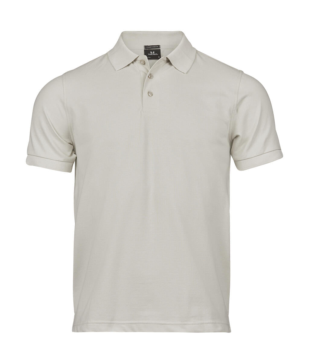 Luxury Stretch Polo in Farbe Cement