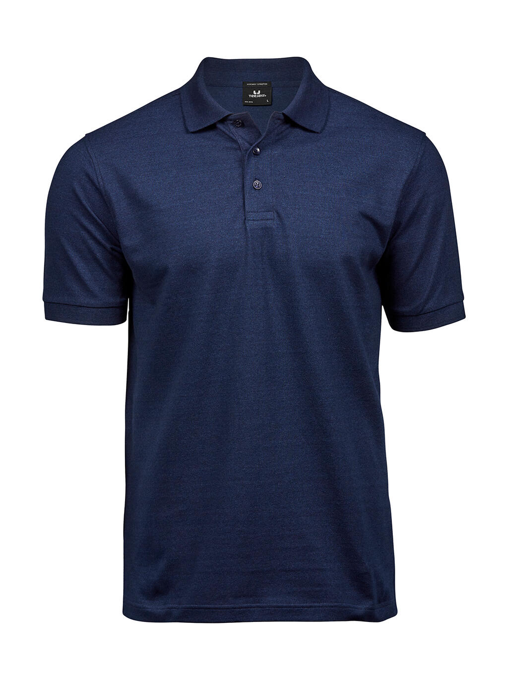 Luxury Stretch Polo in Farbe Denim 