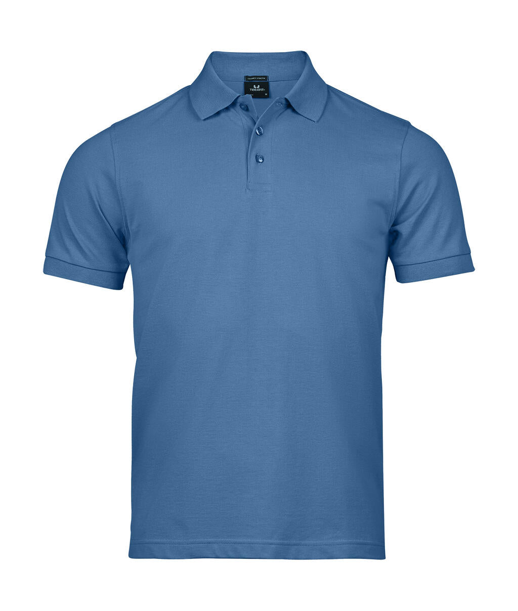 Luxury Stretch Polo in Farbe Ocean Blue