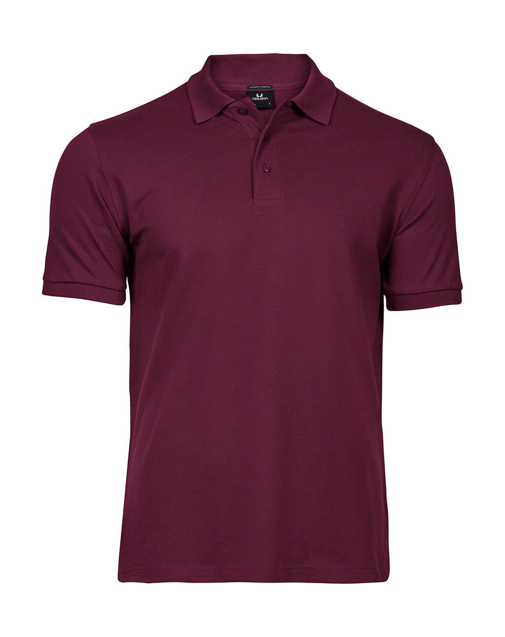 Luxury Stretch Polo in Farbe Wine