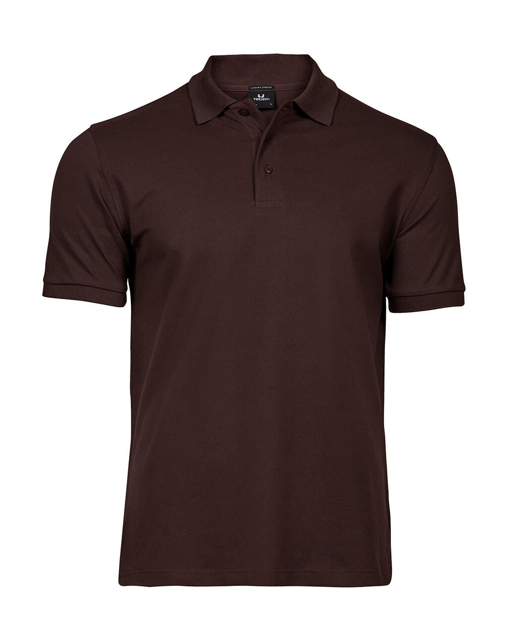 Luxury Stretch Polo in Farbe Chocolate
