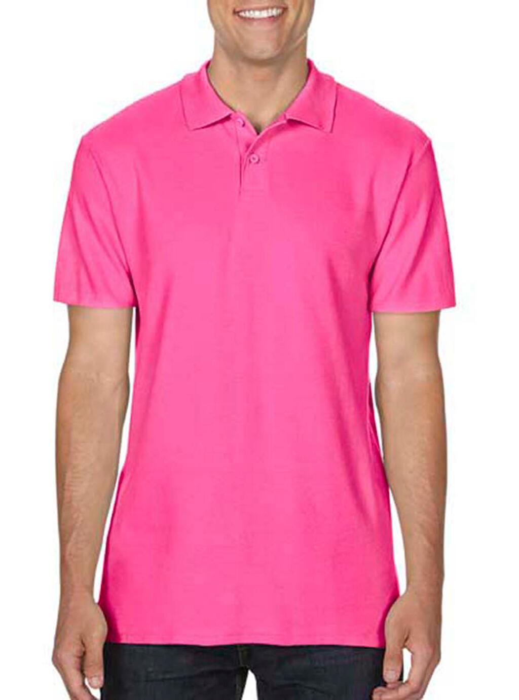 Softstyle Adult Pique Polo in Farbe Heliconia