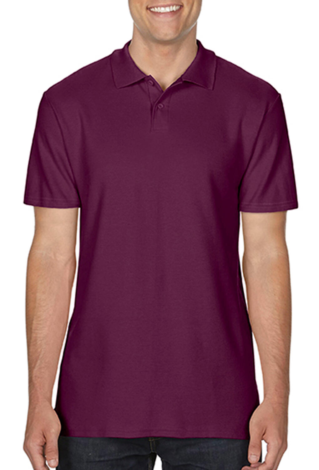Softstyle Adult Pique Polo in Farbe Maroon
