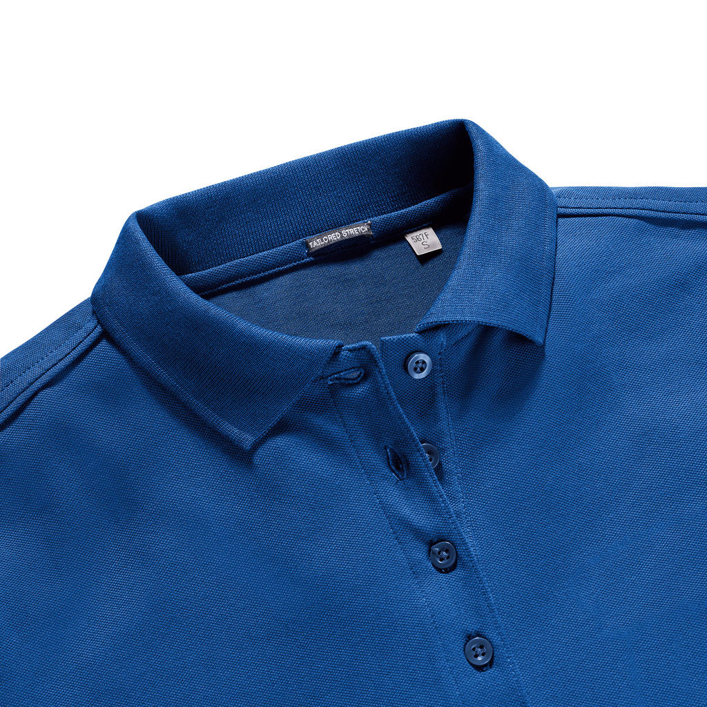 Ladies' Tailored Stretch Polo in Farbe White