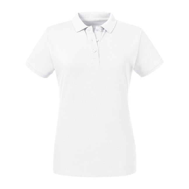  Ladies' Pure Organic Polo in Farbe White
