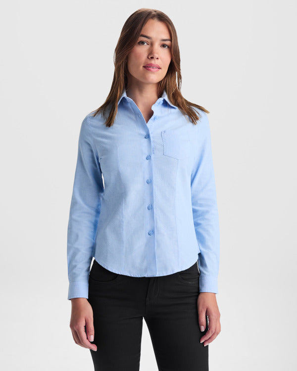 Shirt Oxford Woman  in Farbe White