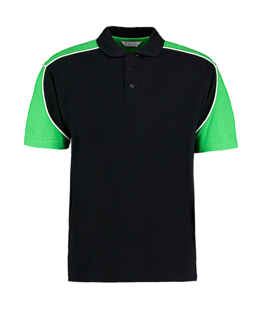  Classic Fit Monaco Polo  in Farbe Black/Lime/White