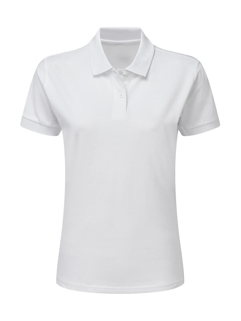  Ladies' Cotton Polo in Farbe White