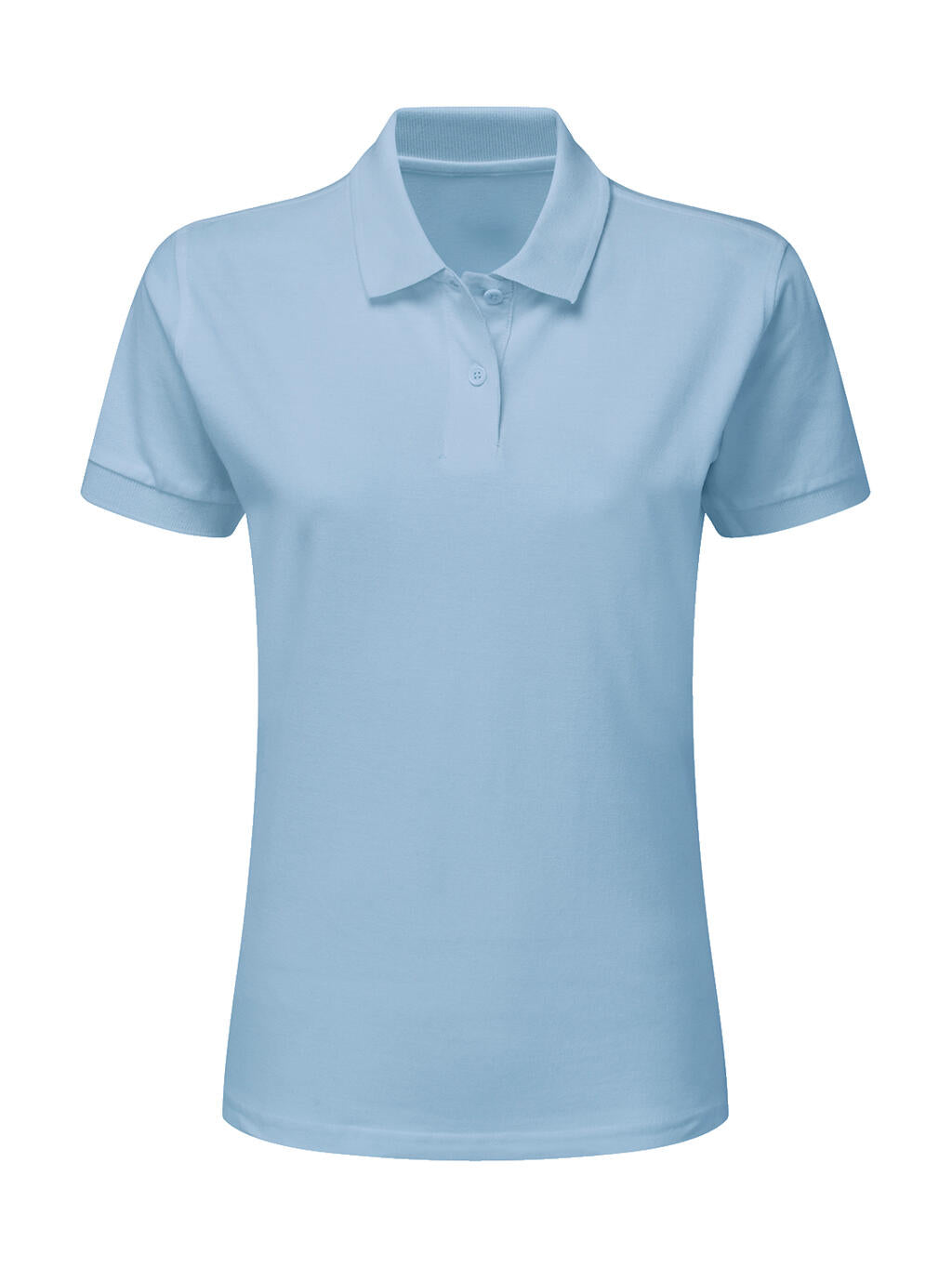  Ladies' Cotton Polo in Farbe Sky