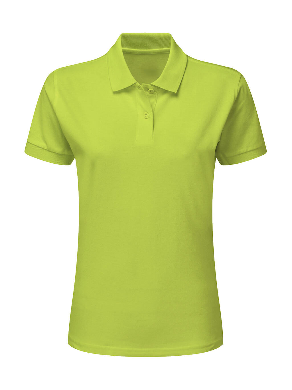  Ladies' Cotton Polo in Farbe Lime