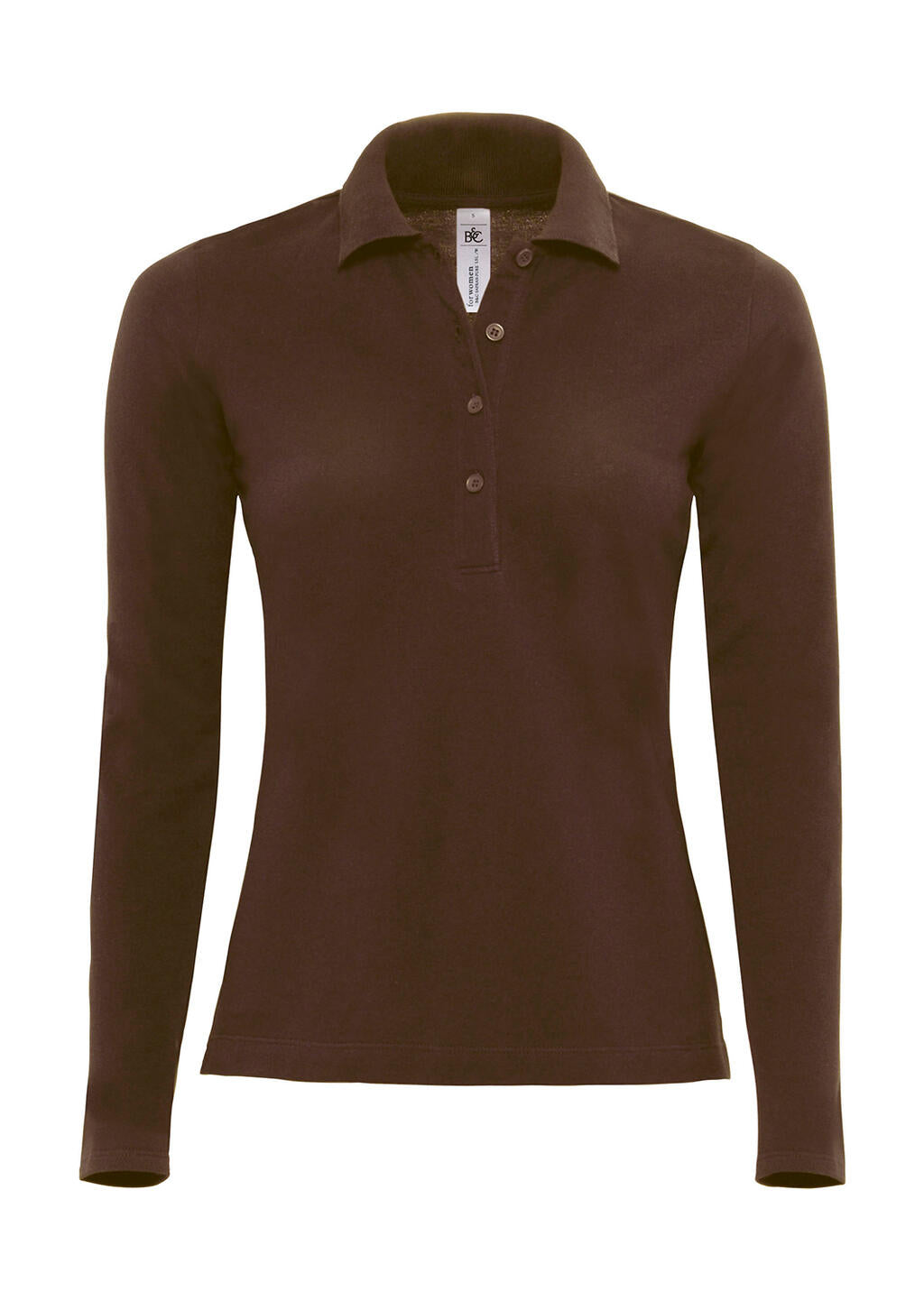 Safran Pure LSL/women Polo in Farbe Brown