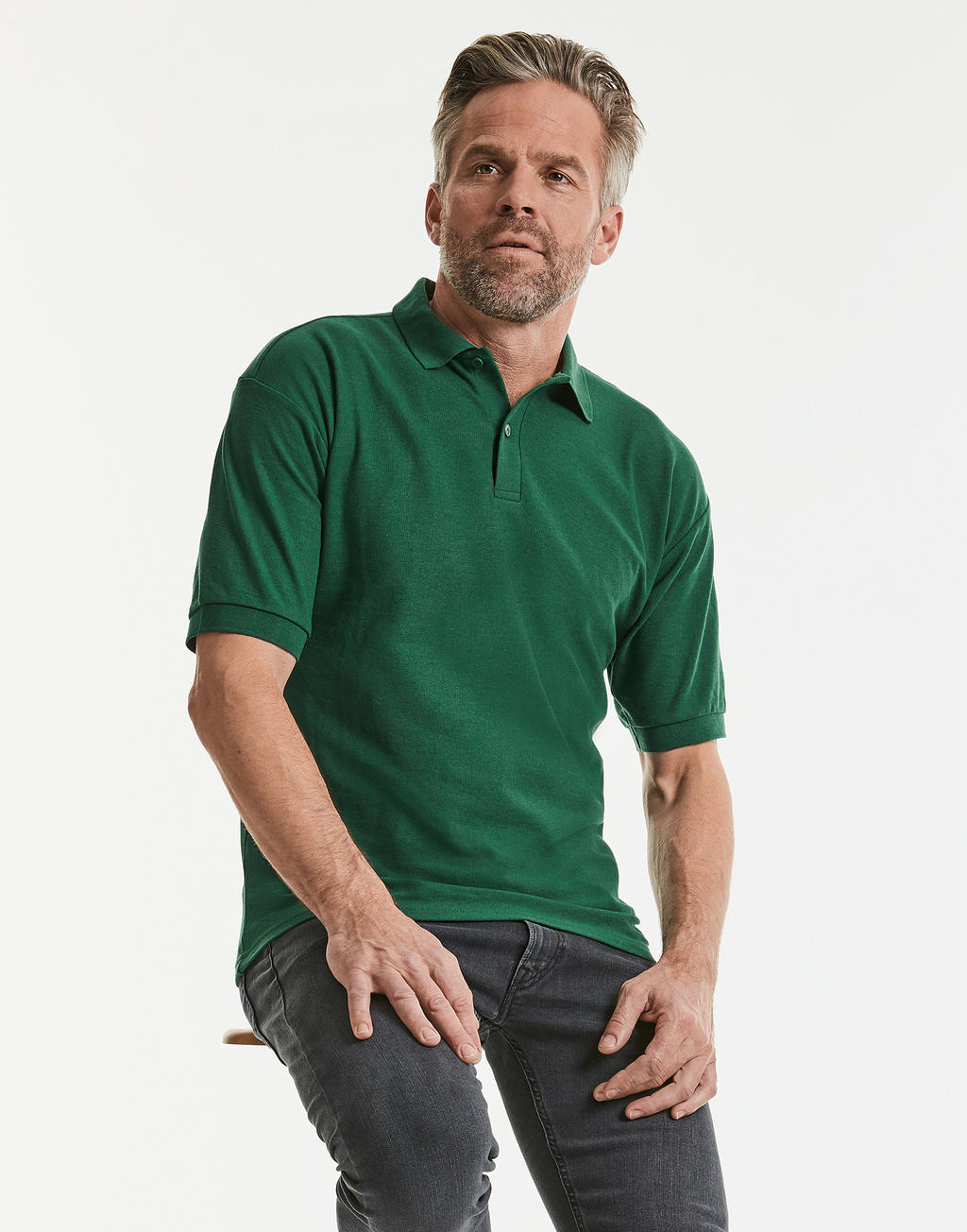  Men's Classic Polycotton Polo in Farbe White