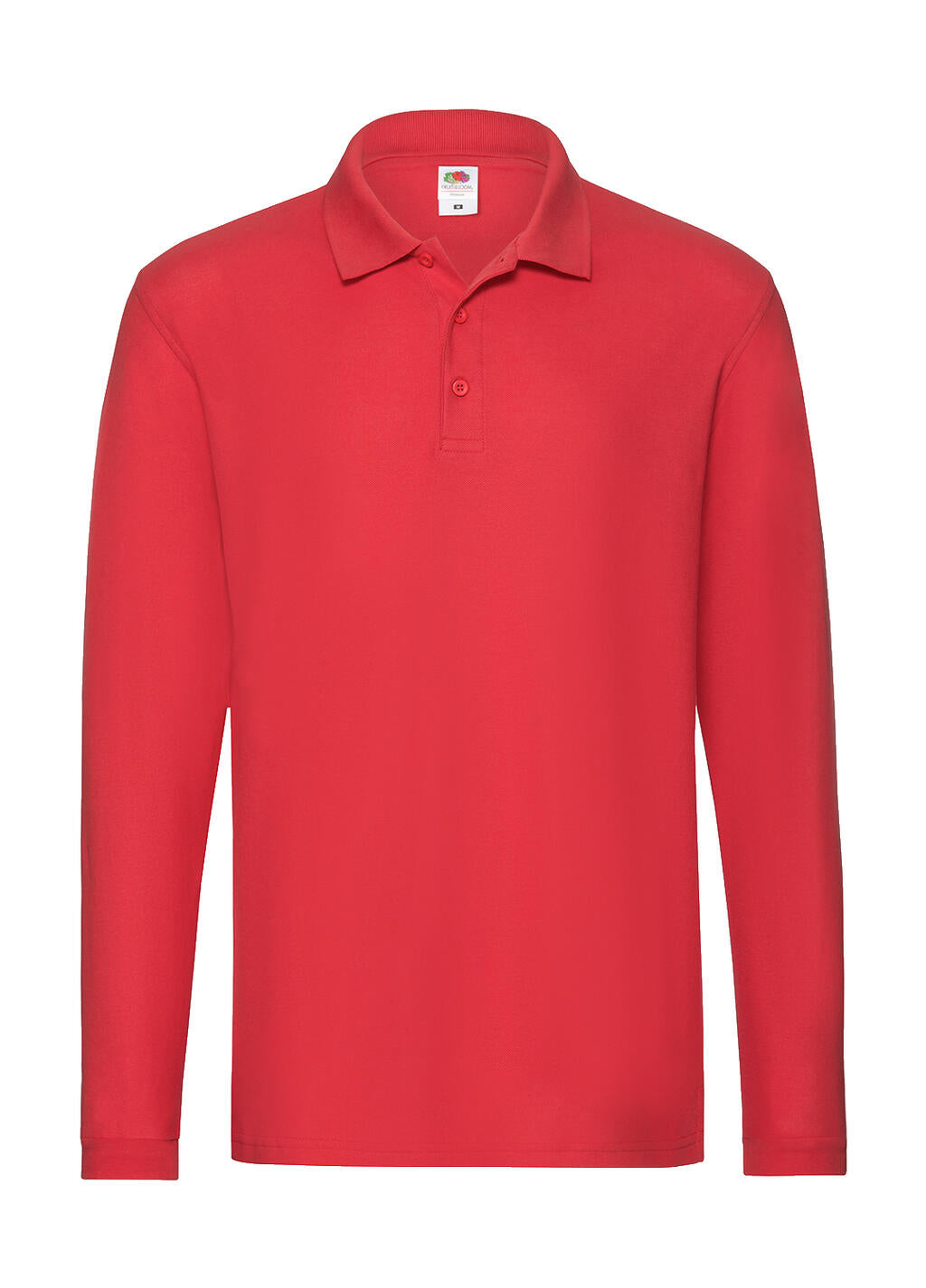  Premium Long Sleeve Polo in Farbe Red