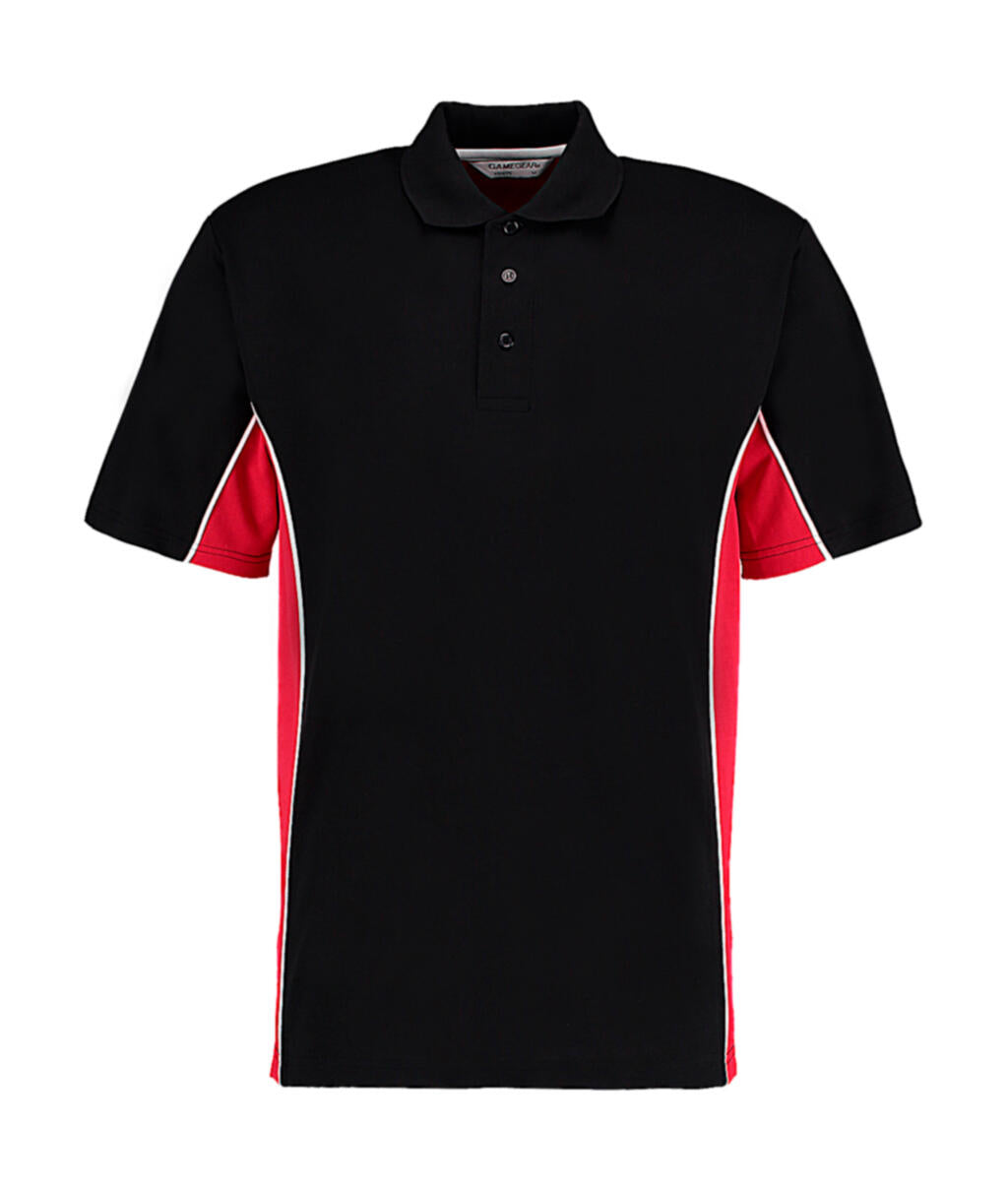  Classic Fit Track Polo in Farbe Black/Red/White