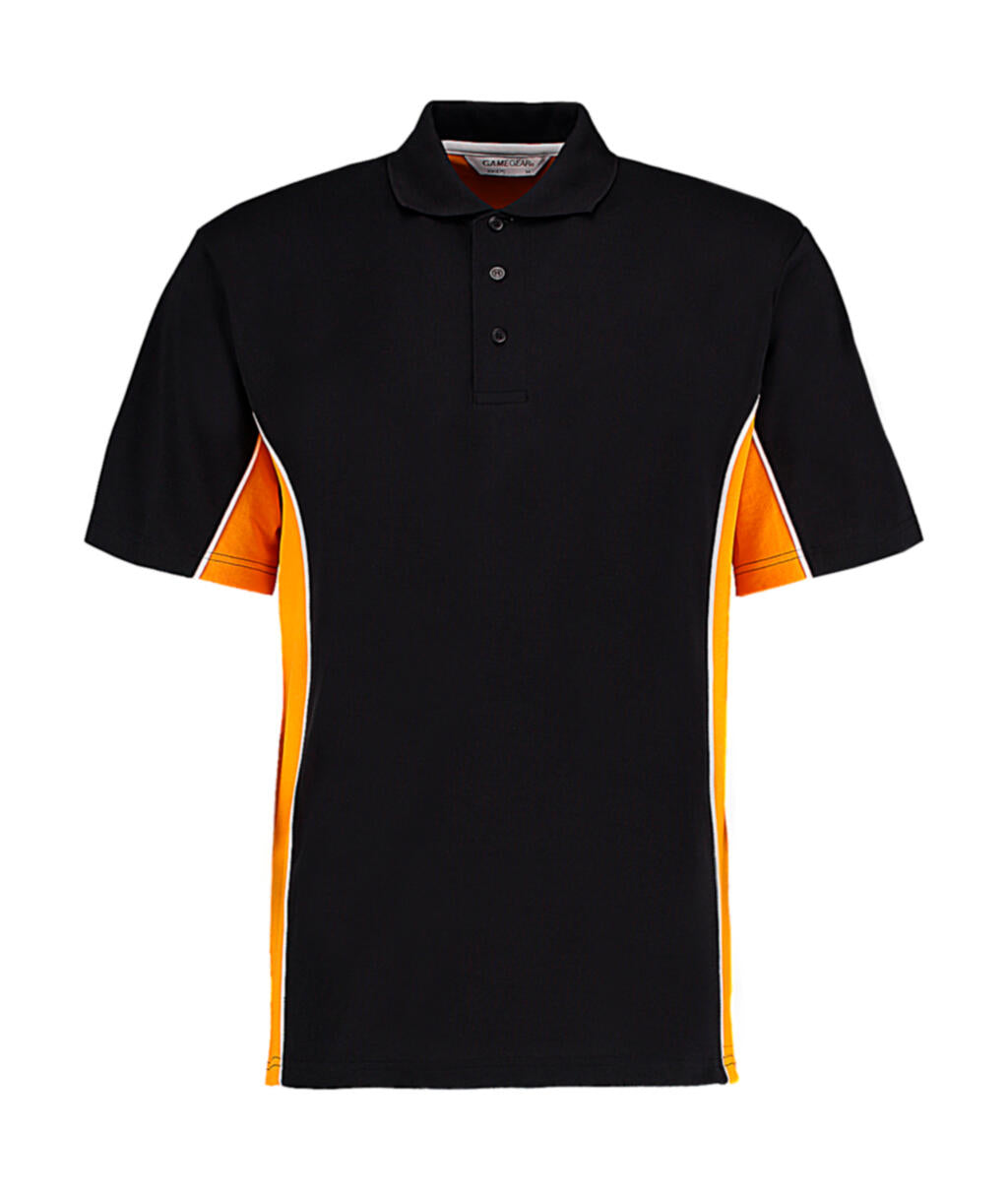  Classic Fit Track Polo in Farbe Black/Gold/White