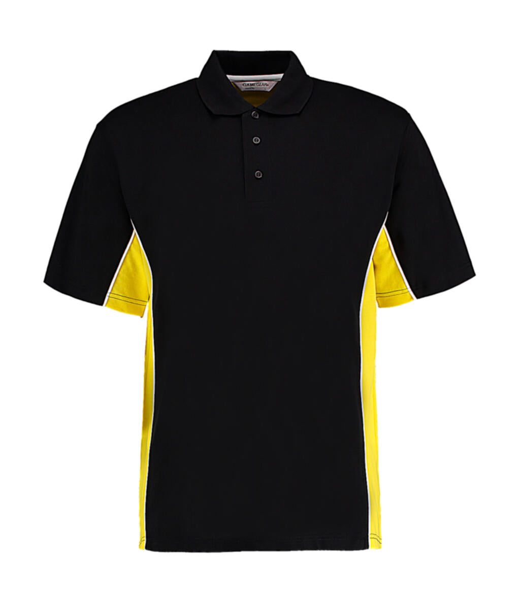  Classic Fit Track Polo in Farbe Navy/Mid Yellow/White