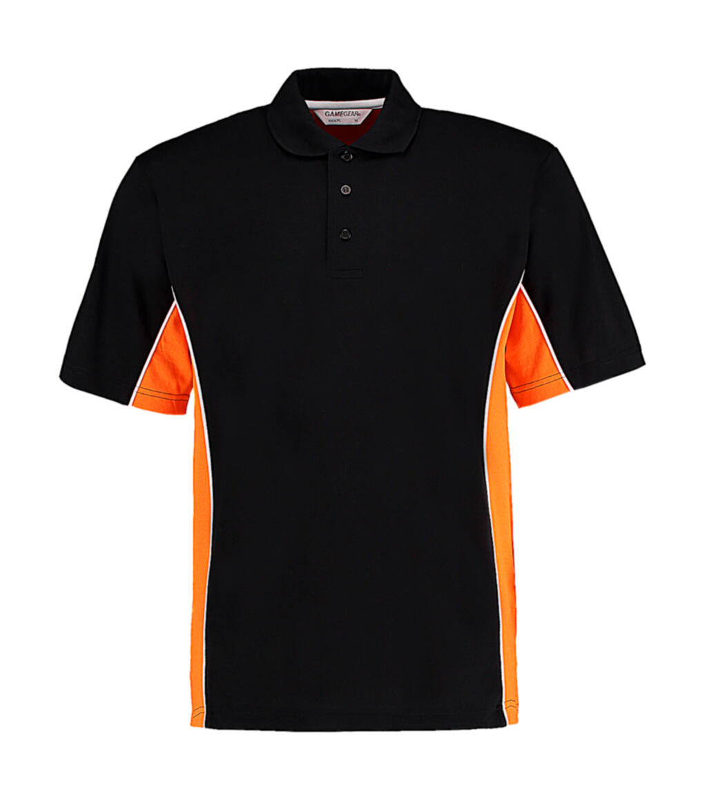  Classic Fit Track Polo in Farbe Black/Orange/White