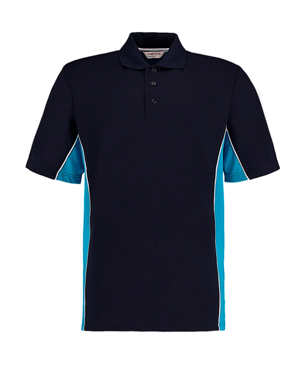  Classic Fit Track Polo in Farbe Navy/Turquoise/White