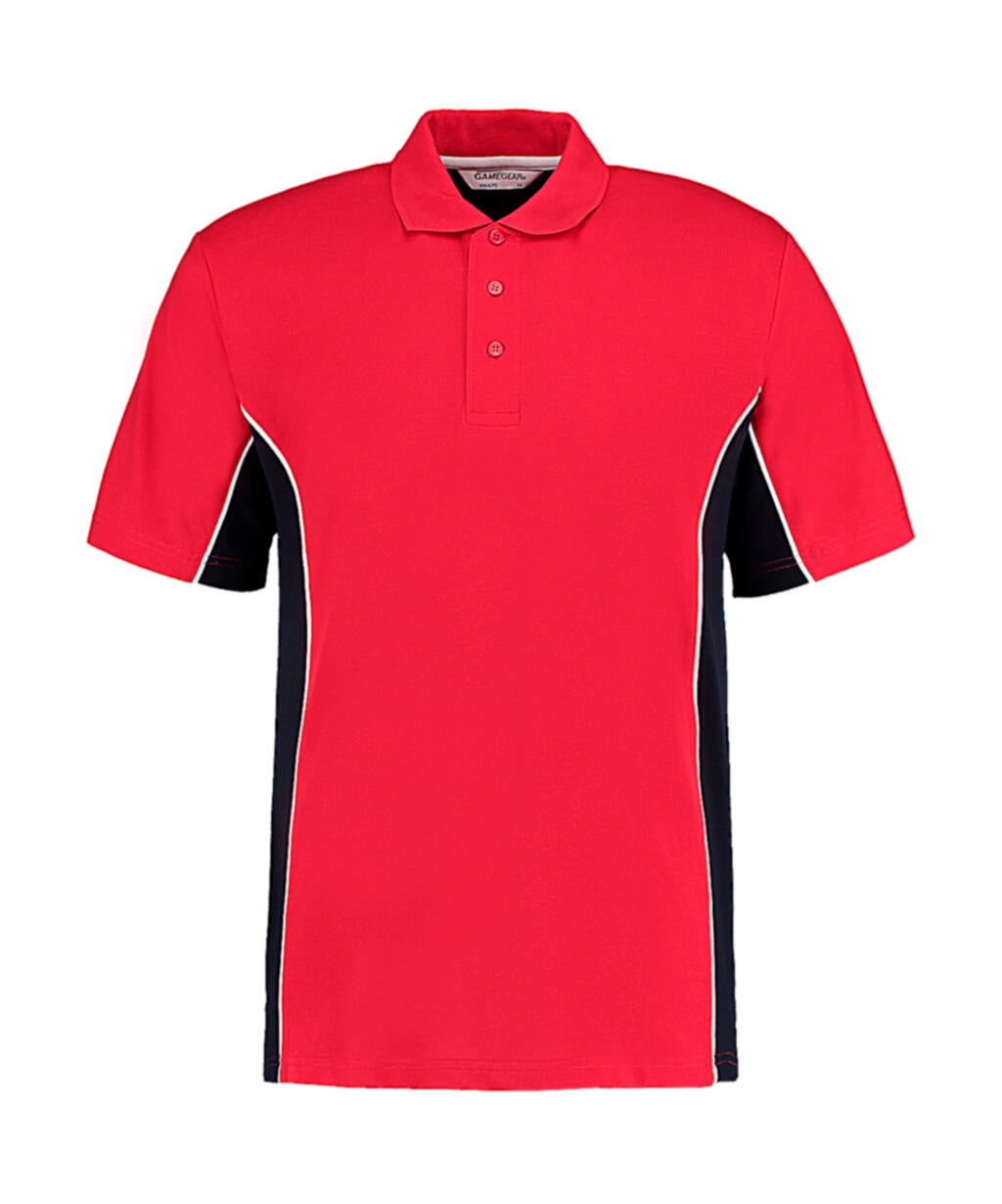  Classic Fit Track Polo in Farbe Red/Navy/White