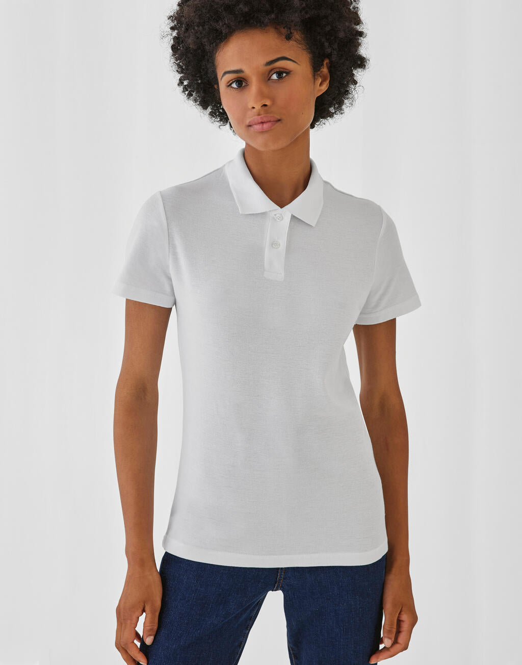 ID.001/women Piqué Polo Shirt in Farbe White