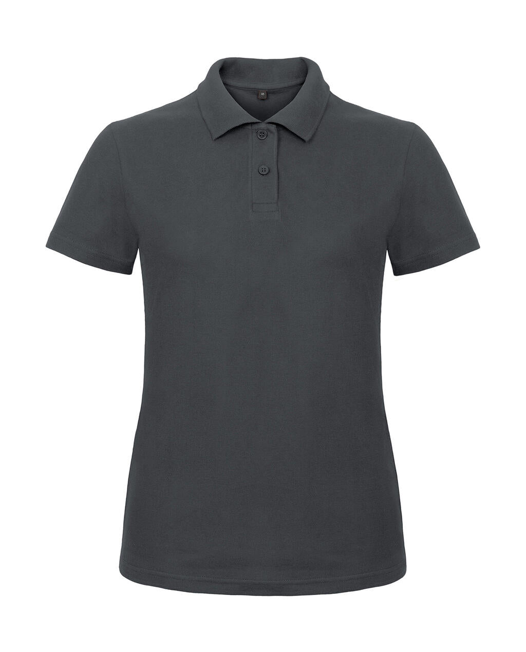 ID.001/women Piqué Polo Shirt in Farbe Anthracite