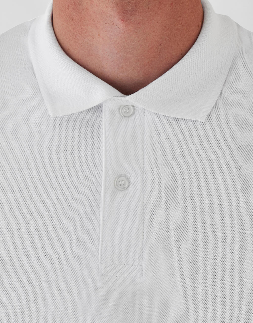ID.001 Piqué Polo Shirt in Farbe White
