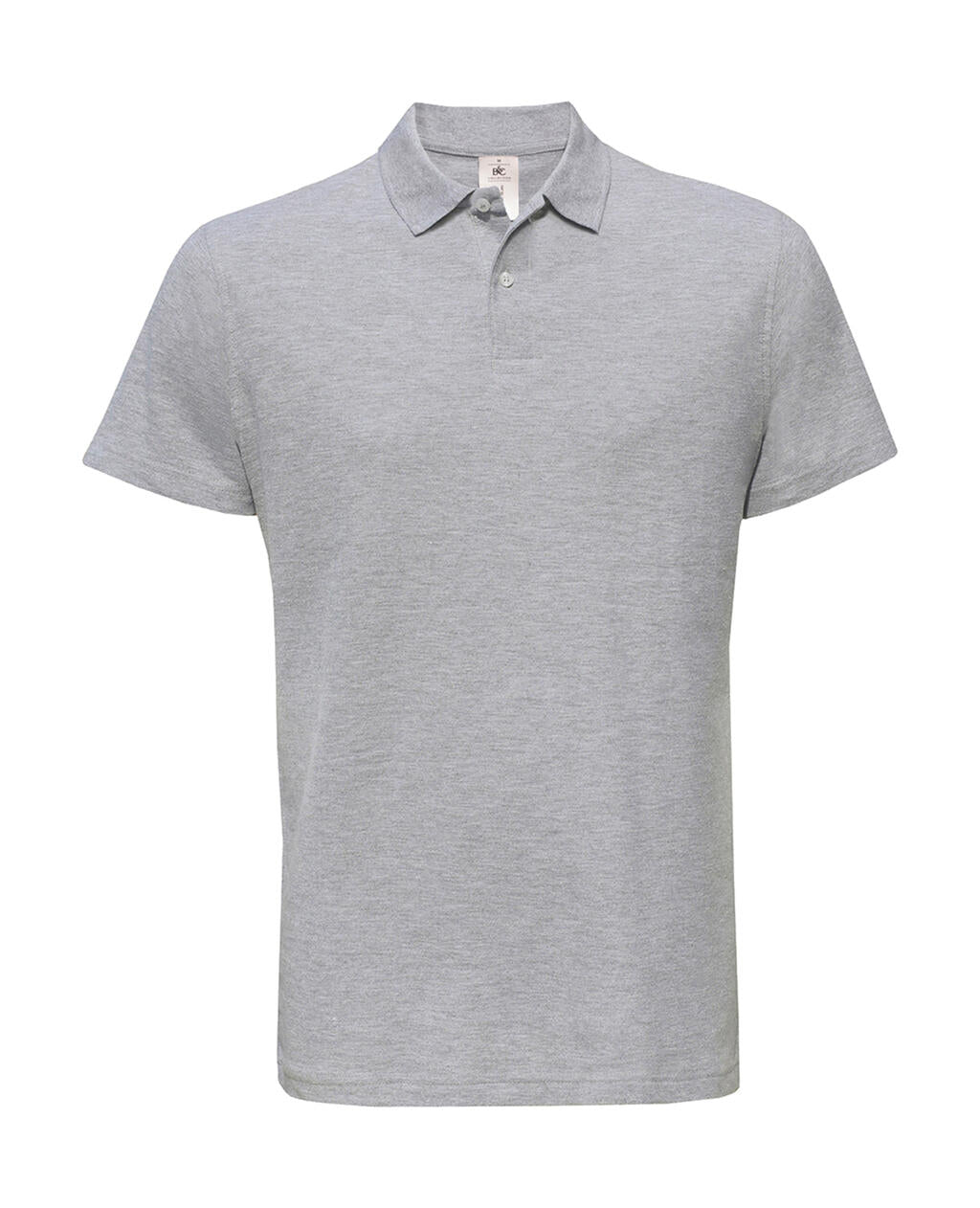 ID.001 Piqué Polo Shirt in Farbe Heather Grey