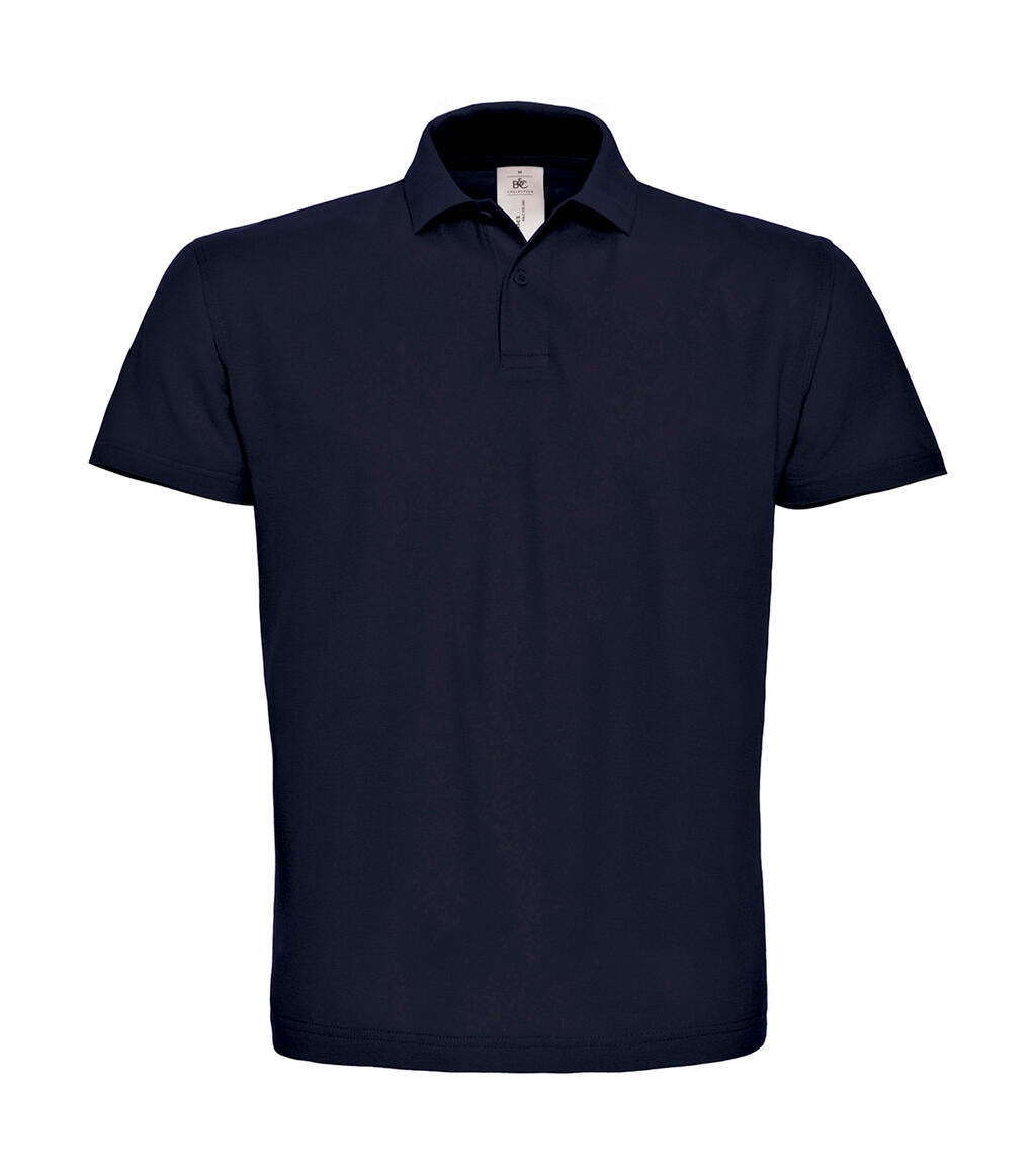 ID.001 Piqué Polo Shirt in Farbe Navy