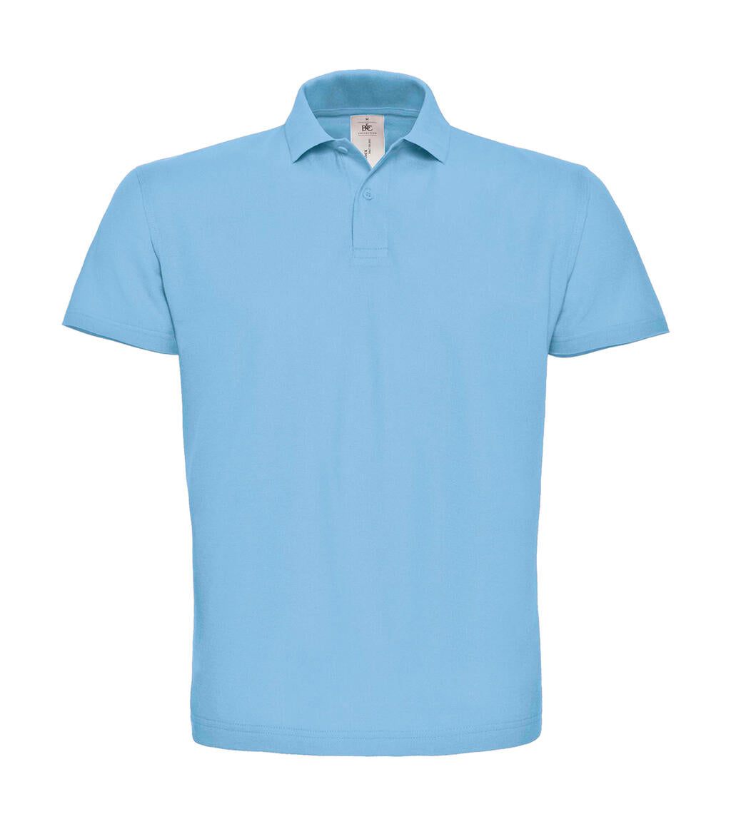 ID.001 Piqué Polo Shirt in Farbe Light Blue