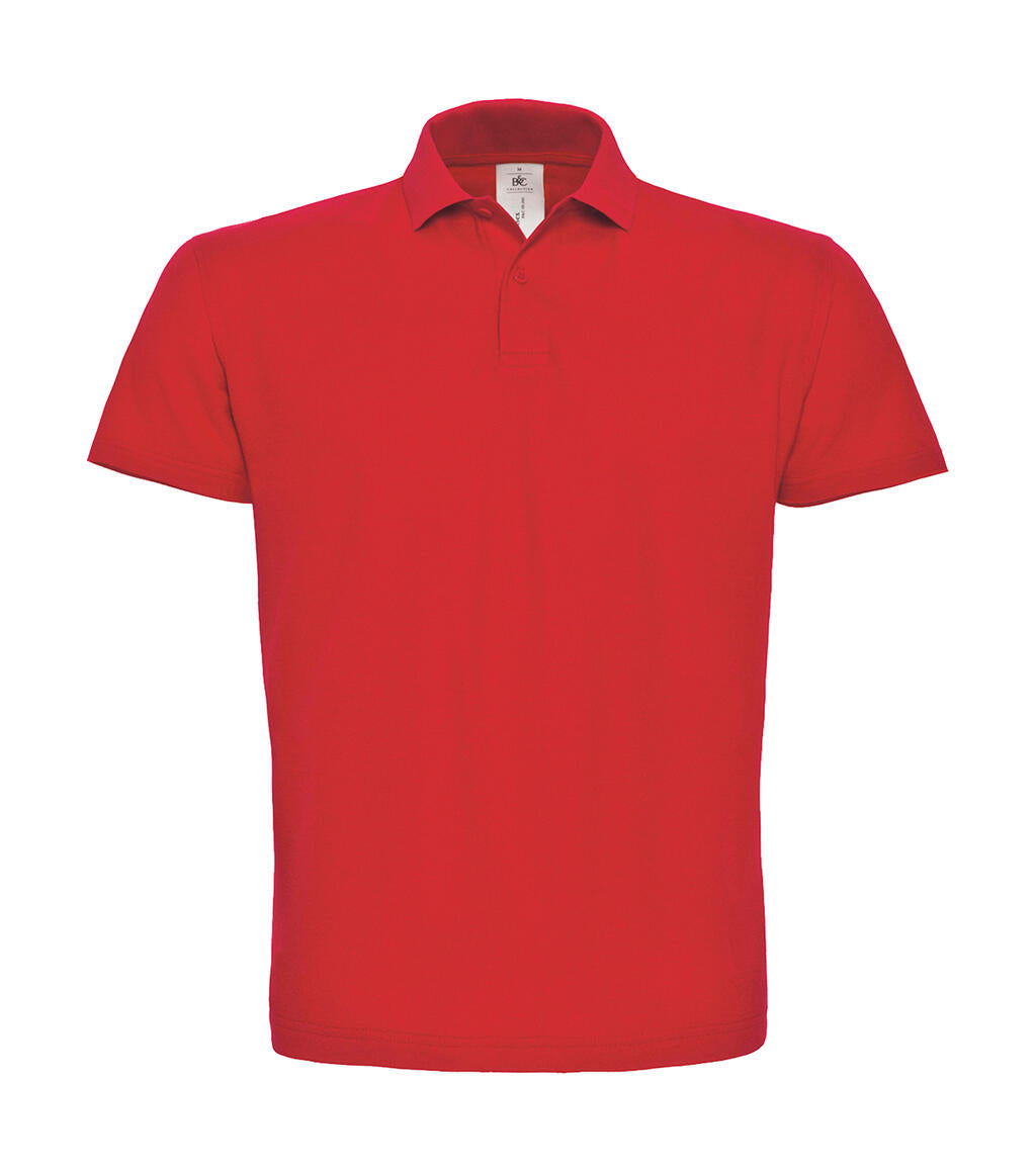 ID.001 Piqué Polo Shirt in Farbe Red