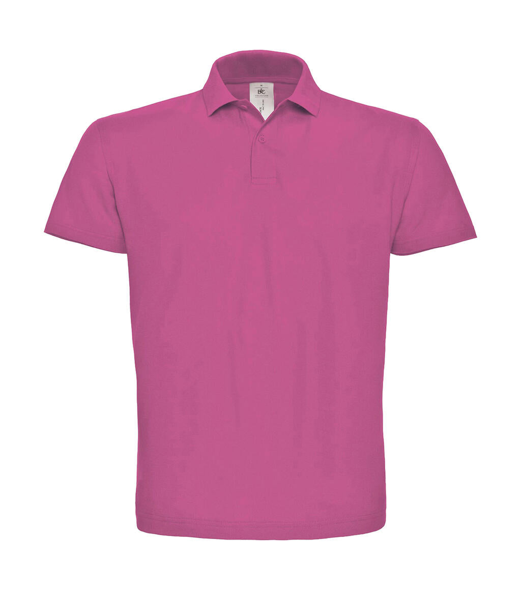 ID.001 Piqué Polo Shirt in Farbe Fuchsia