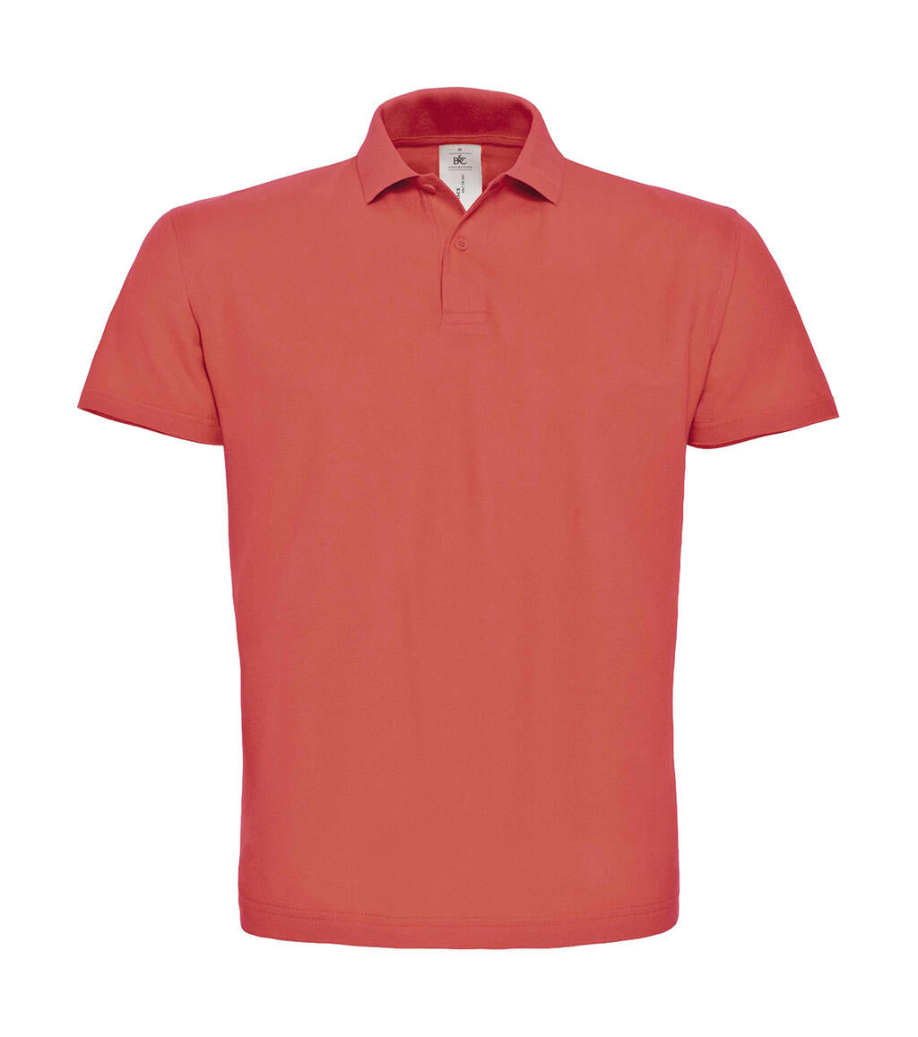 ID.001 Piqué Polo Shirt in Farbe Pixel Coral