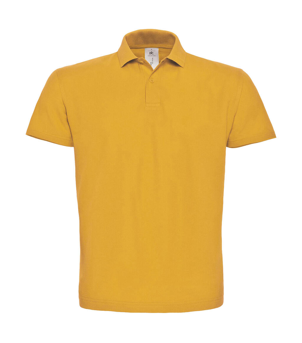 ID.001 Piqué Polo Shirt in Farbe Chili Gold