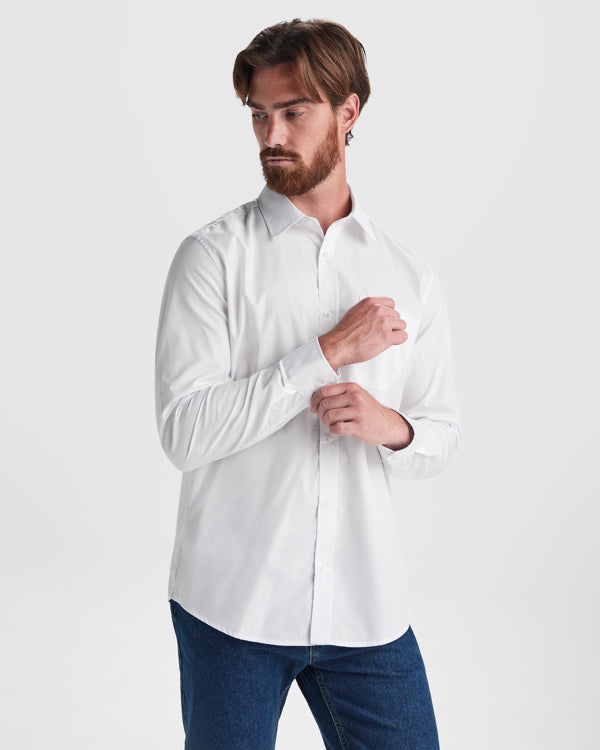 Langärmeliges Shirt Aifos  in Farbe White